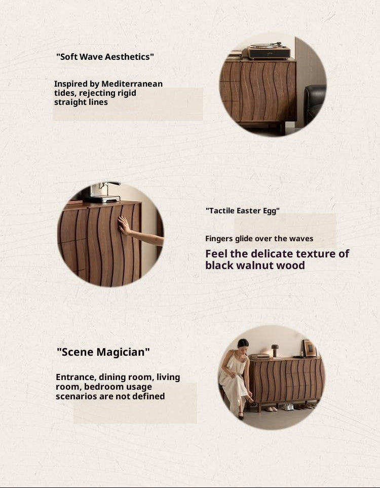 Black Walnut Solid Wood Antique Style Sideboard