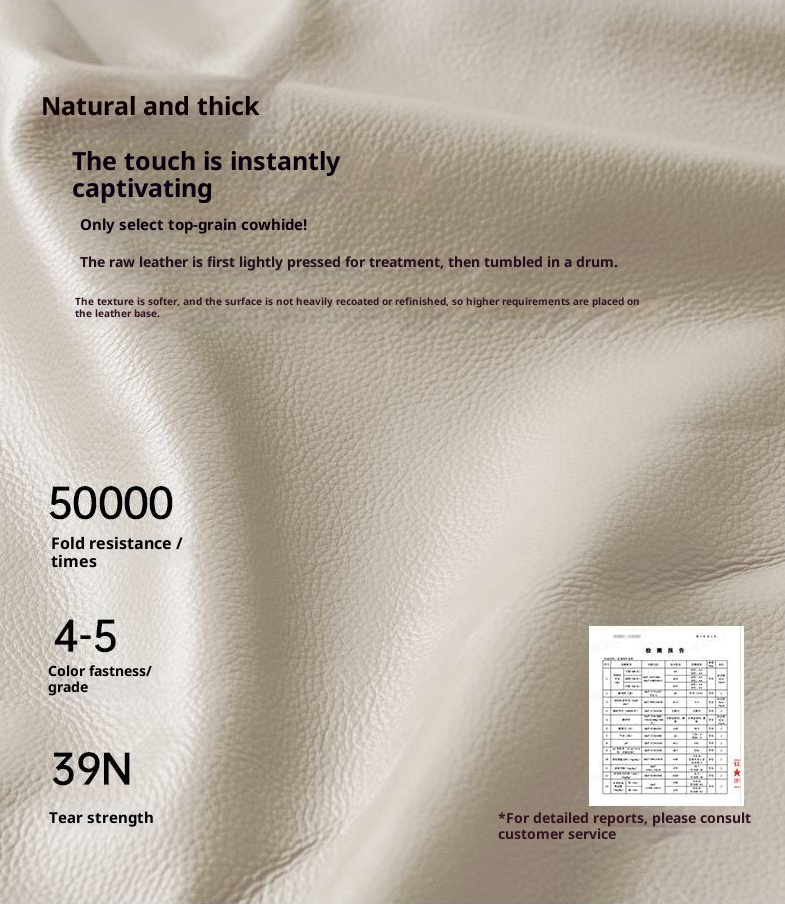 Genuine Leather Top Layer Cowhide Soft Suspension Bed with Lighting