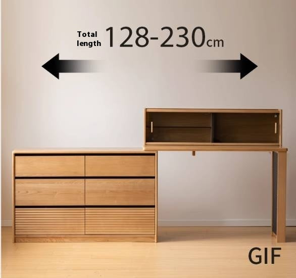 Ash Solid Wood Modern Multi-function Vanity Table.