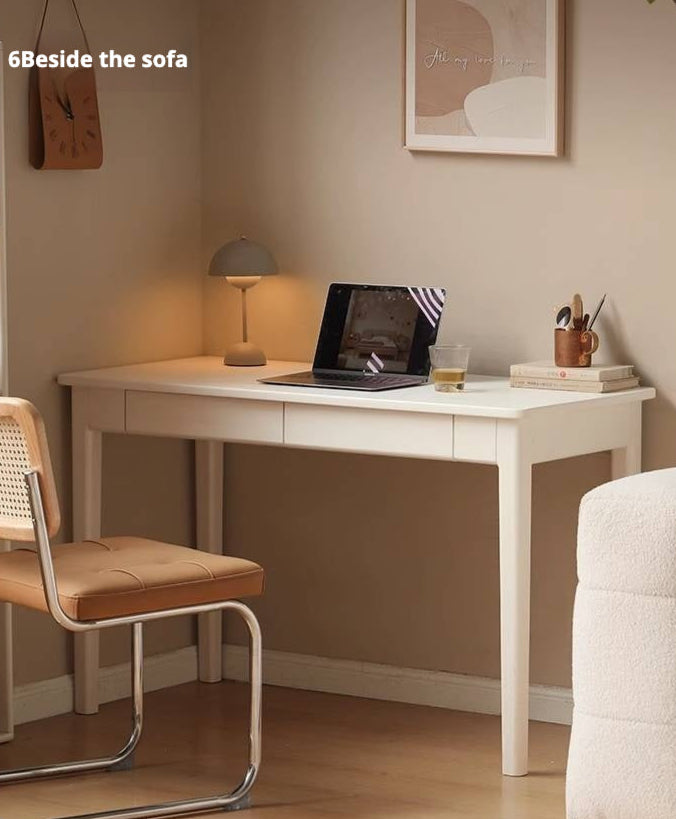 Poplar Solid Wood Office Desk with Drawer