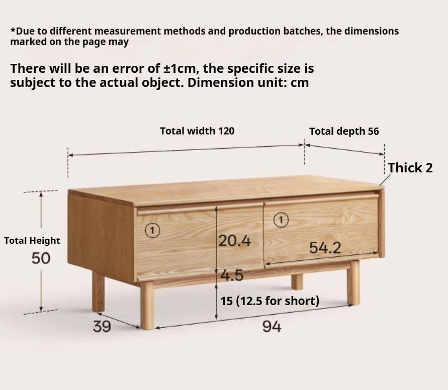Ash, Oak Solid Wood Solid Wood Coffee Table