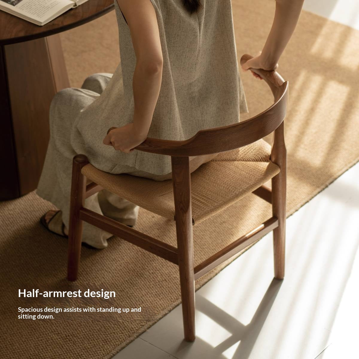 Ash Solid Wood Retro Dining Chair