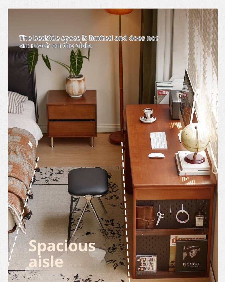 Poplar Solid Wood Desk Extendable Office Desk