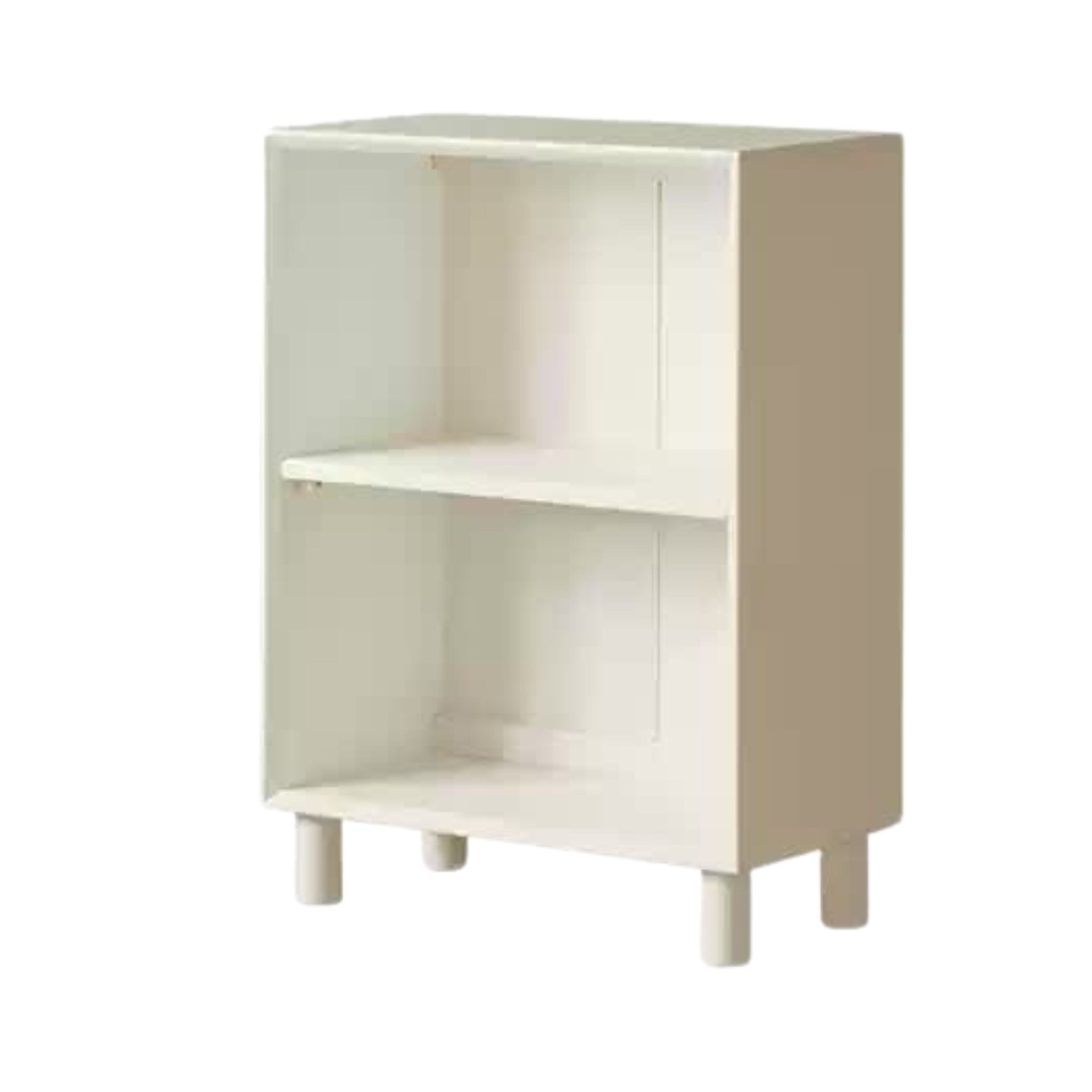 Rubber Solid Wood Cream Style Bookcase.