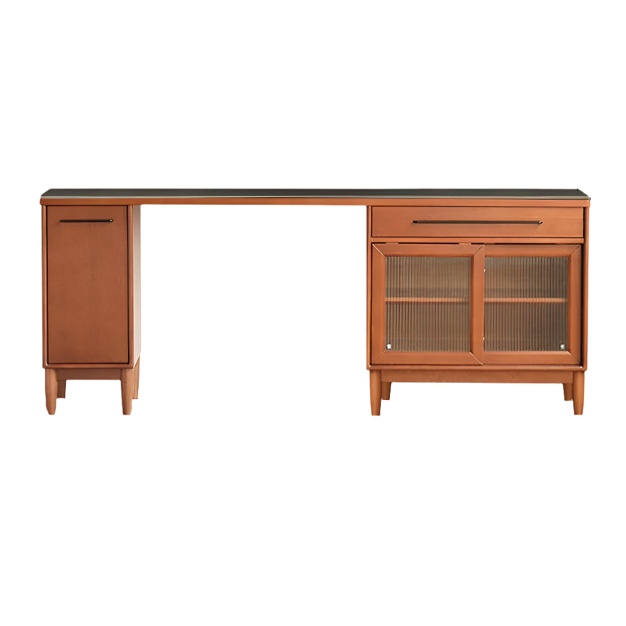 Poplar Solid Wood Medieval Style Rock Plate Sideboard