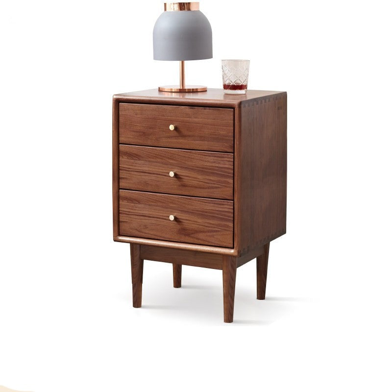 Black Walnut Solid Wood Nightstand.