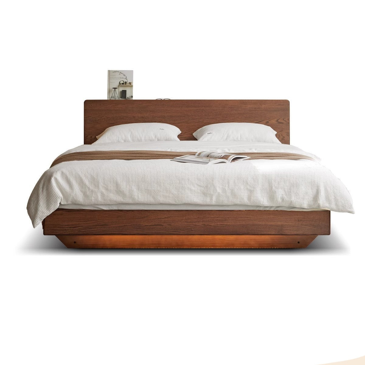 Black Walnut, Oak Suspended Luminous Box Bed