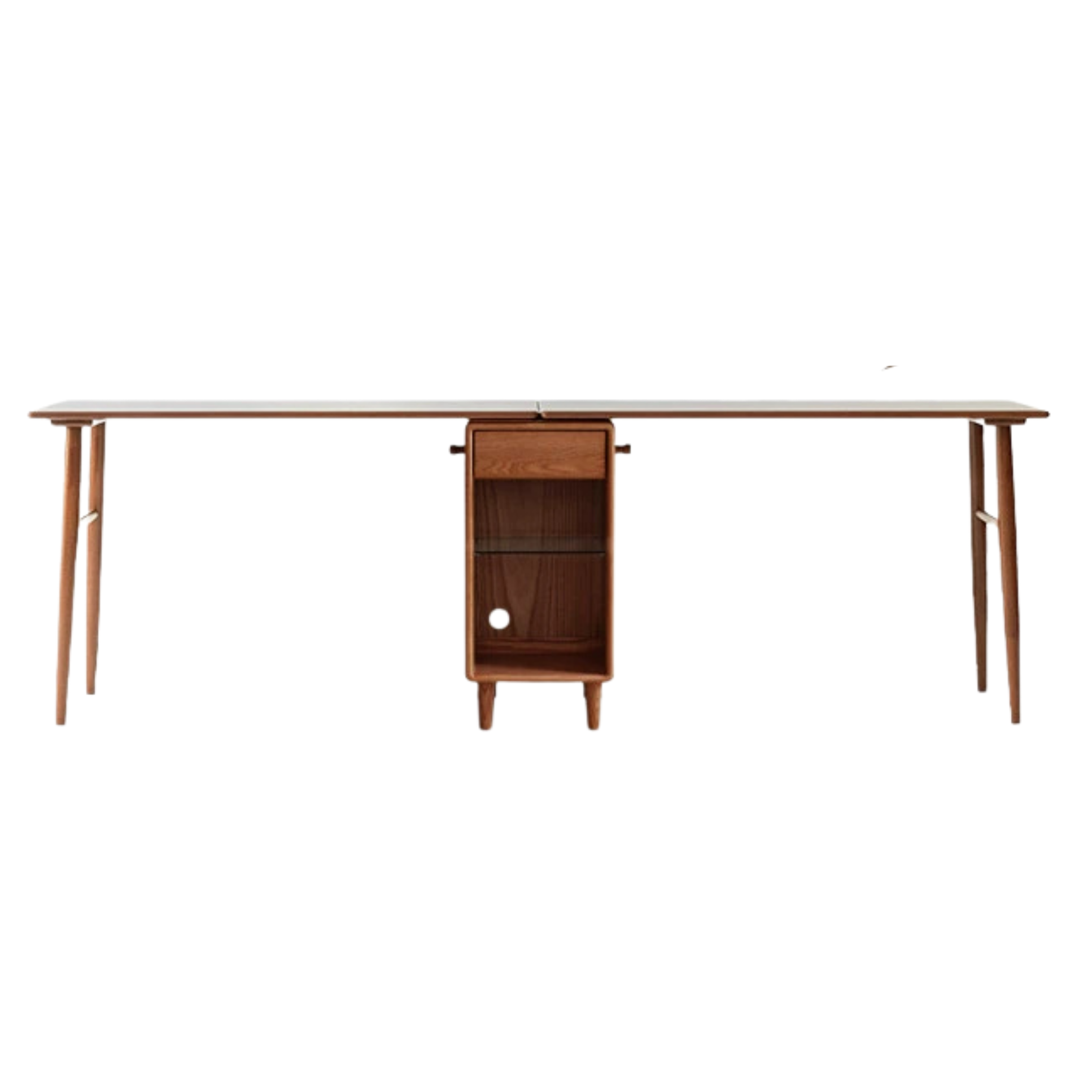 Oak, Solid Rubberwood Double Office Desk
