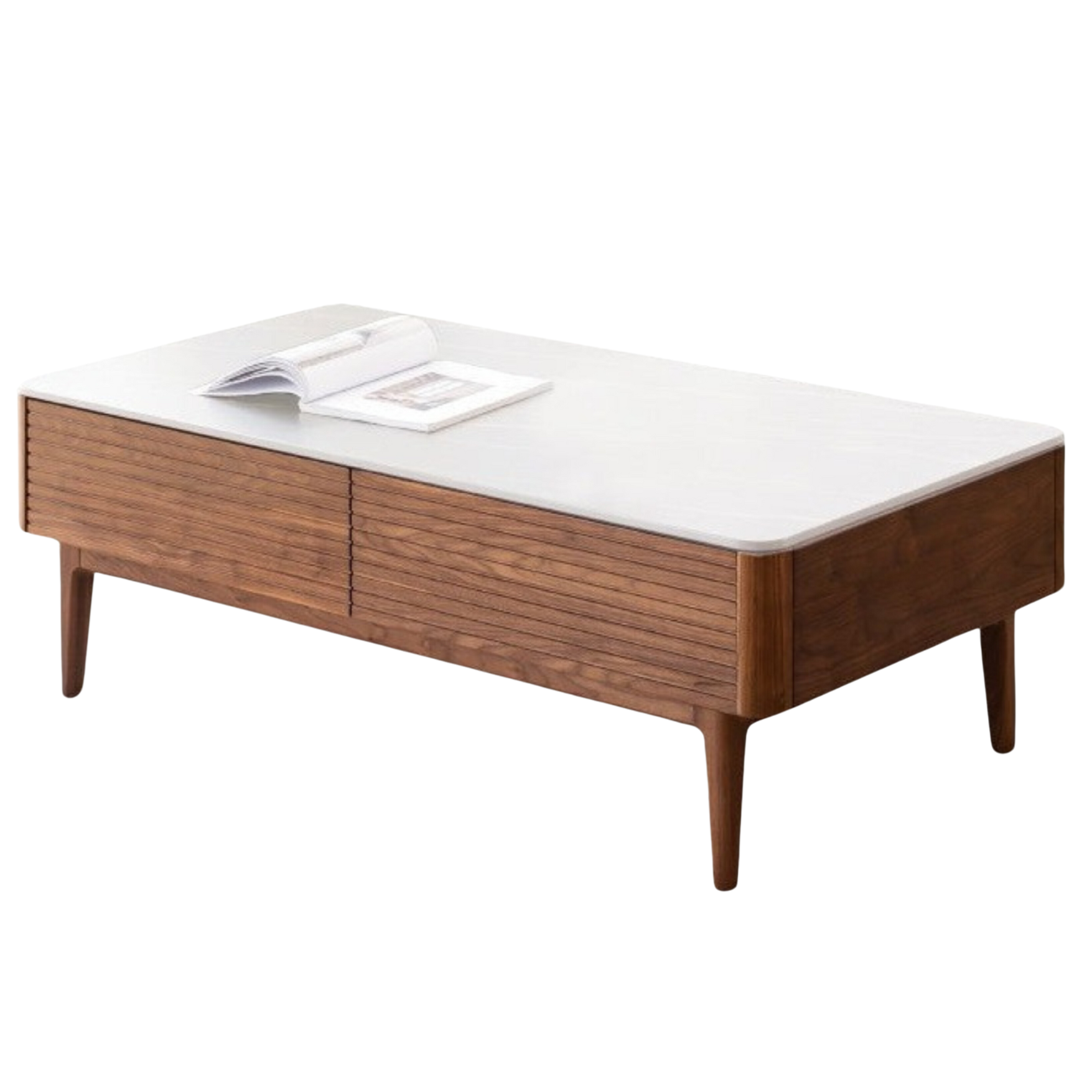 Black Walnut with Slate Top Coffee Table