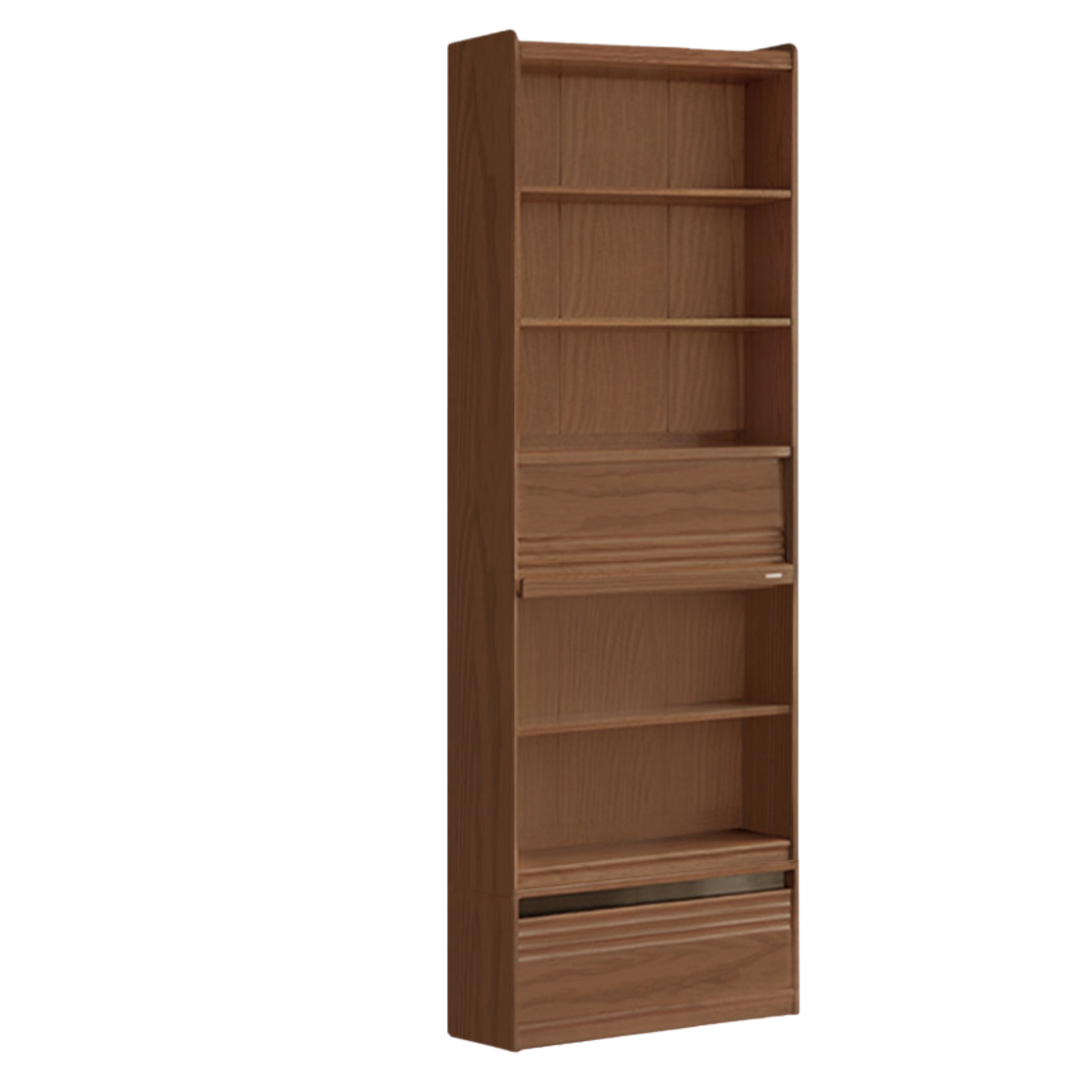 Black Walnut, Sandalwood, Oak, Ash Solid Wood Combination Bookcase with Floor Display and Luxury Storage