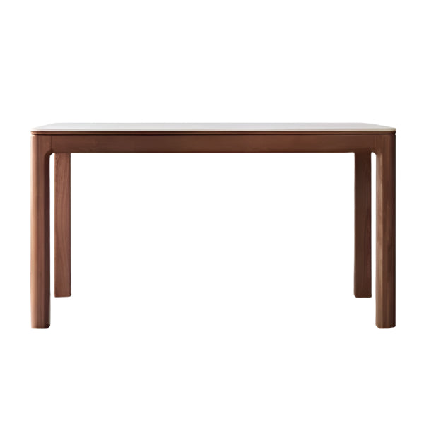 Ash Solid Wood Rock Plate Brown Dining Table