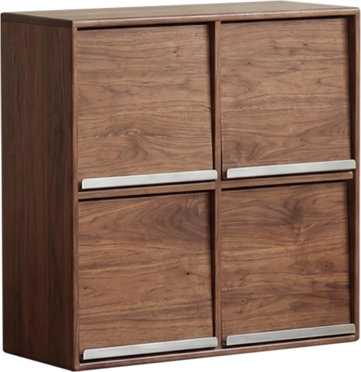 Oak Solid Wood Modular Grid Cabinet with Flip Doors