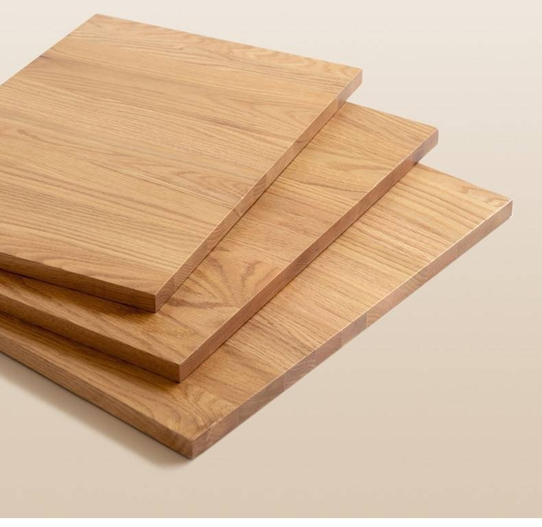 Oak Solid Wood Bed — Modern Minimalist, Genuine Leather Upholstered, Floating Design with Light