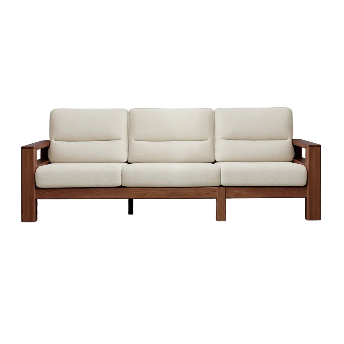 Ash, Black Walnut Solid Wood Oversized Sofa