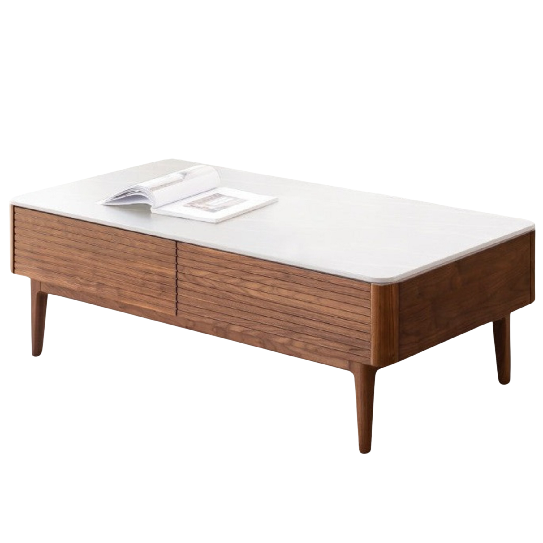 Black Walnut with Slate Top Coffee Table