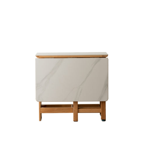 Oak Solid Wood Retractable Folding Dining Table