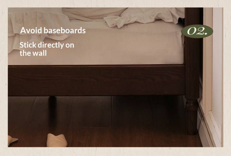 Ash Solid Wood Bed — American Retro Style