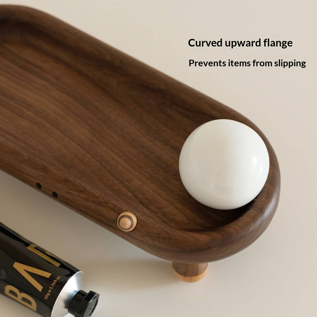 Black Walnut Solid Wood Tray for Snacks, Desserts, and Jewelry Storage