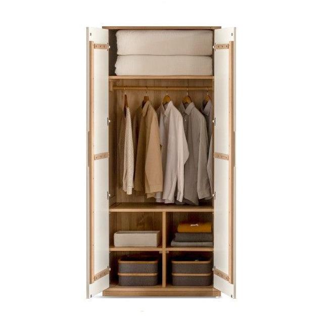 Oak Solid Wood Wardrobe Floor Combination Cabinet.