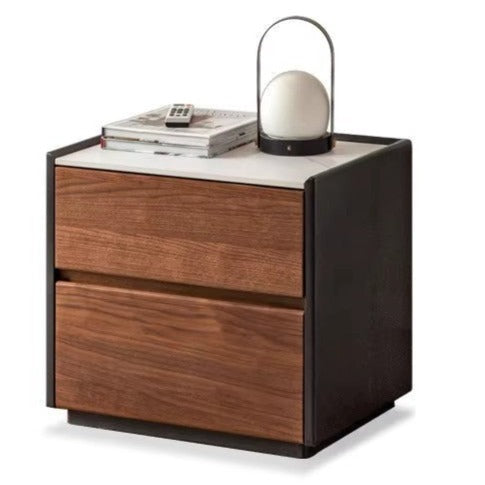 нет Black Walnut Solid Wood Slate Side Cabinet