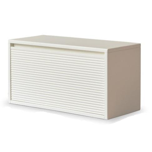 Pine Solid Wood Cream White Lattice Storage Low Bookcase