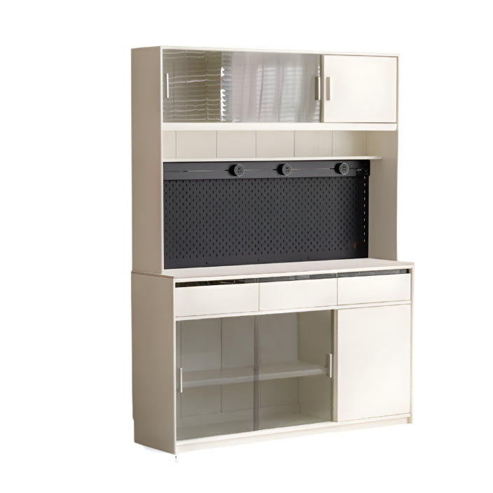 Solid Rubberwood Cream Style Rock Board Sideboard.