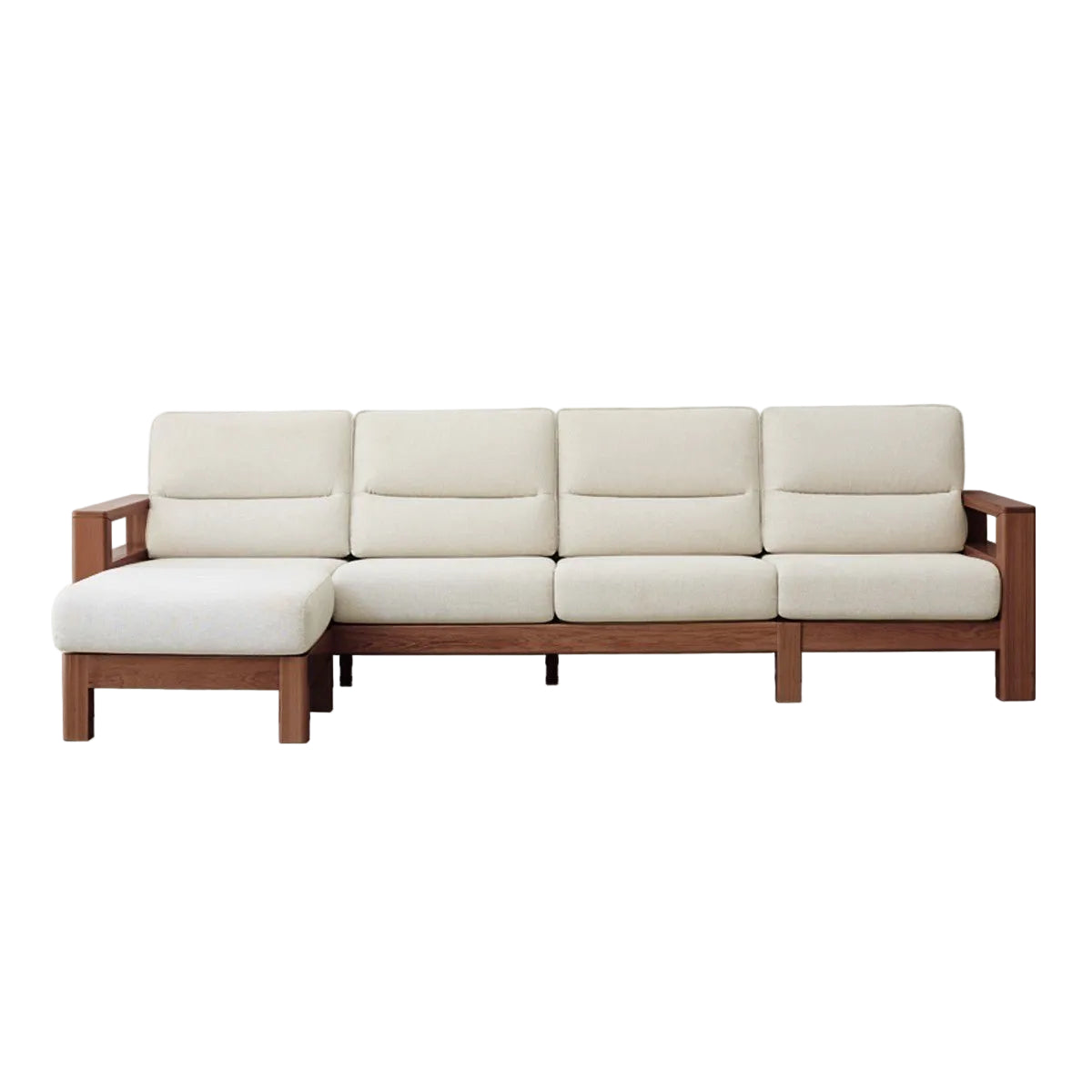 Ash, Black Walnut Solid Wood Oversized Sofa