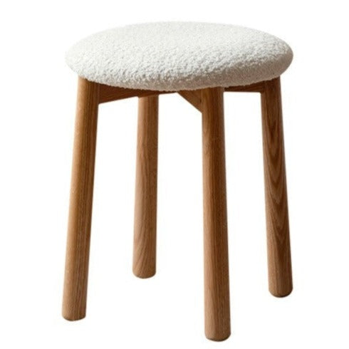 Bblack Walnut, Oak, Cherry, Beech, Sandalwood Solid Wood Makeup Stool