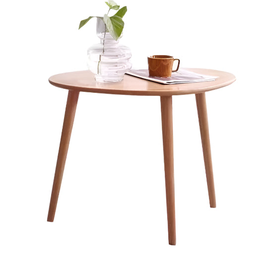 Solid Rubberwood, Oak Solid Wood Small Nordic Side Table