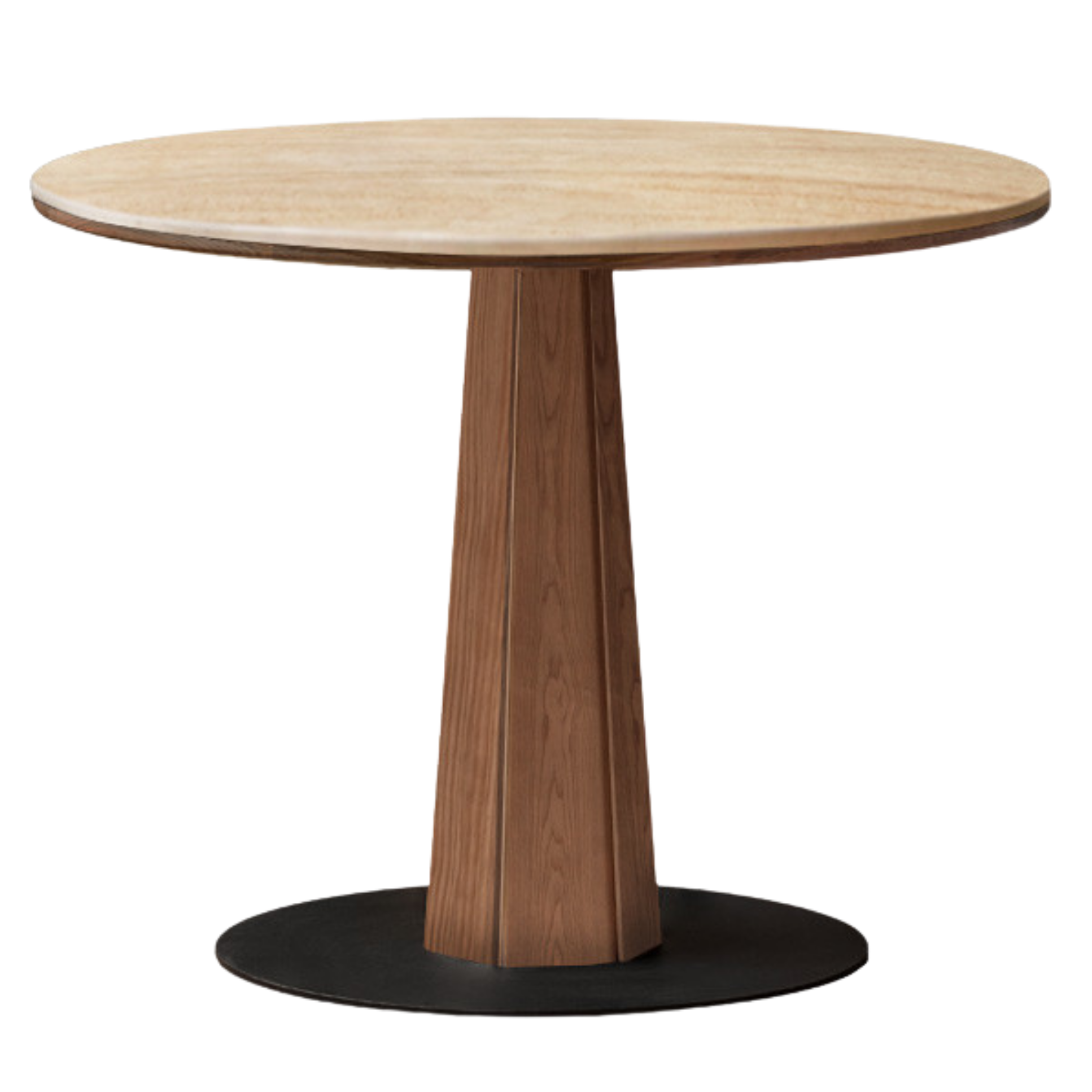 Black Walnut, Ash, Sandalwood Solid Wood Round Dining Table