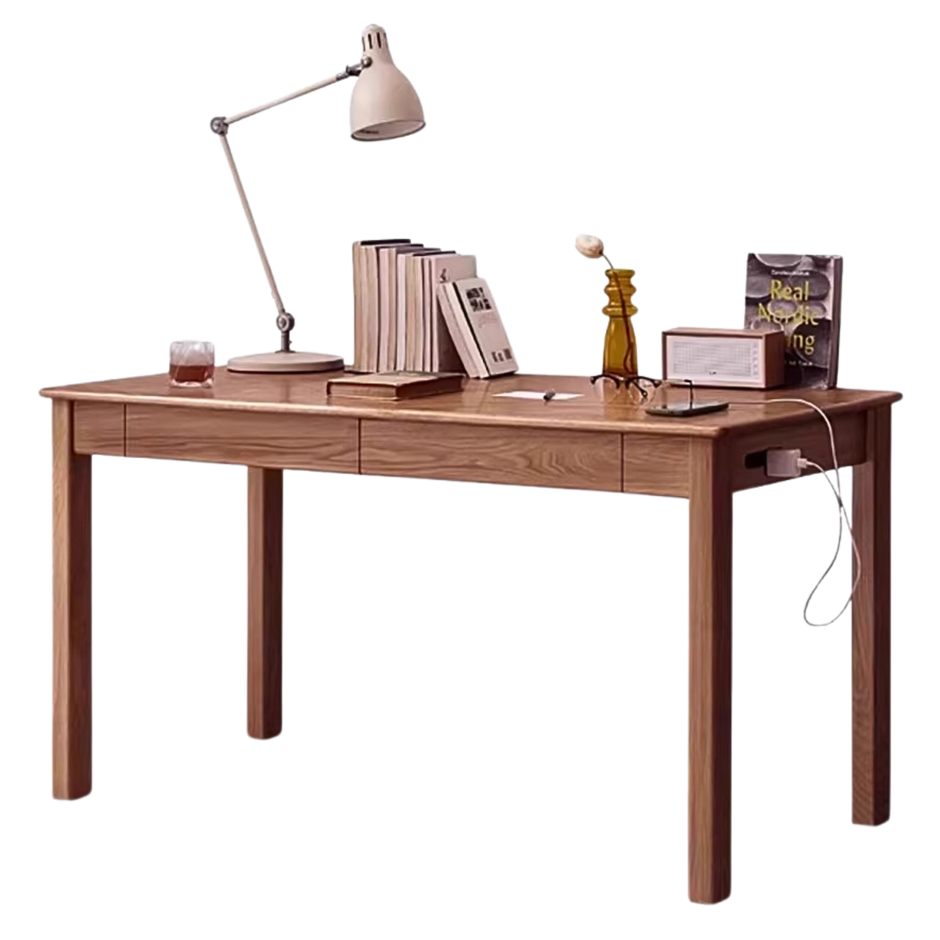 Black Walnut ,Oak, Ash, Sandalwood Solid Wood Office Desk