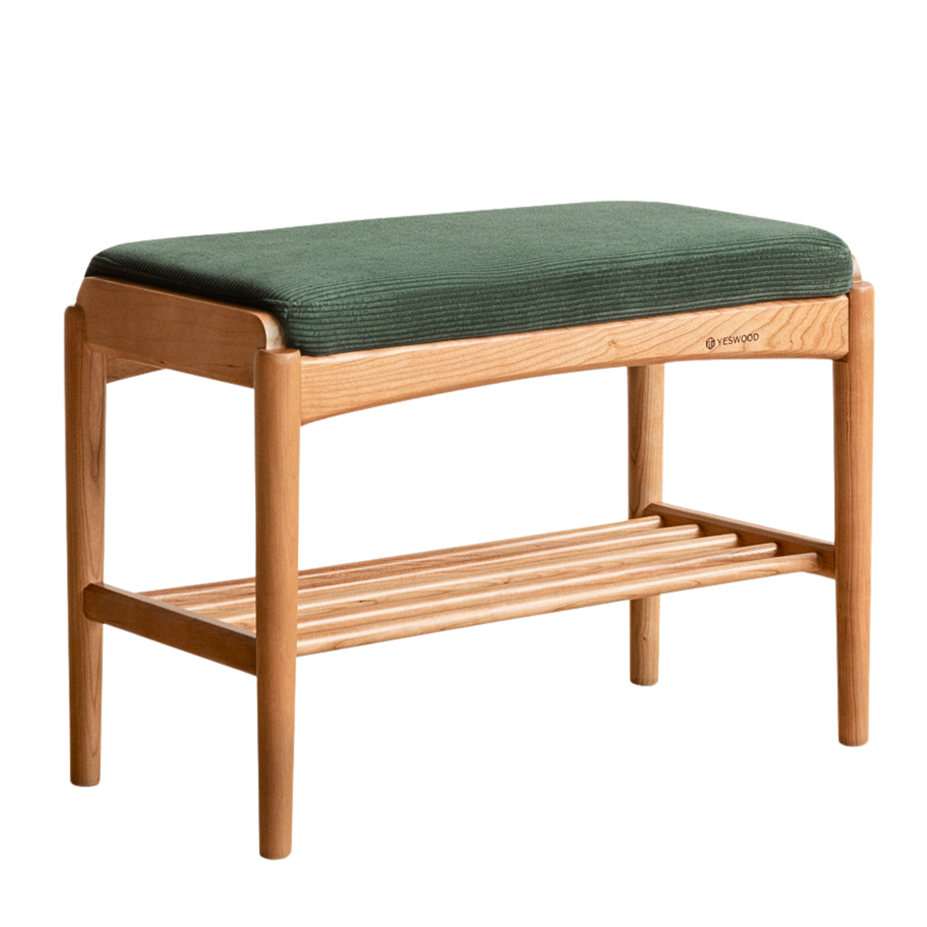 Back Walnut, Oak, Beech, Cherry Solid Wood Shoe Storage Bench
