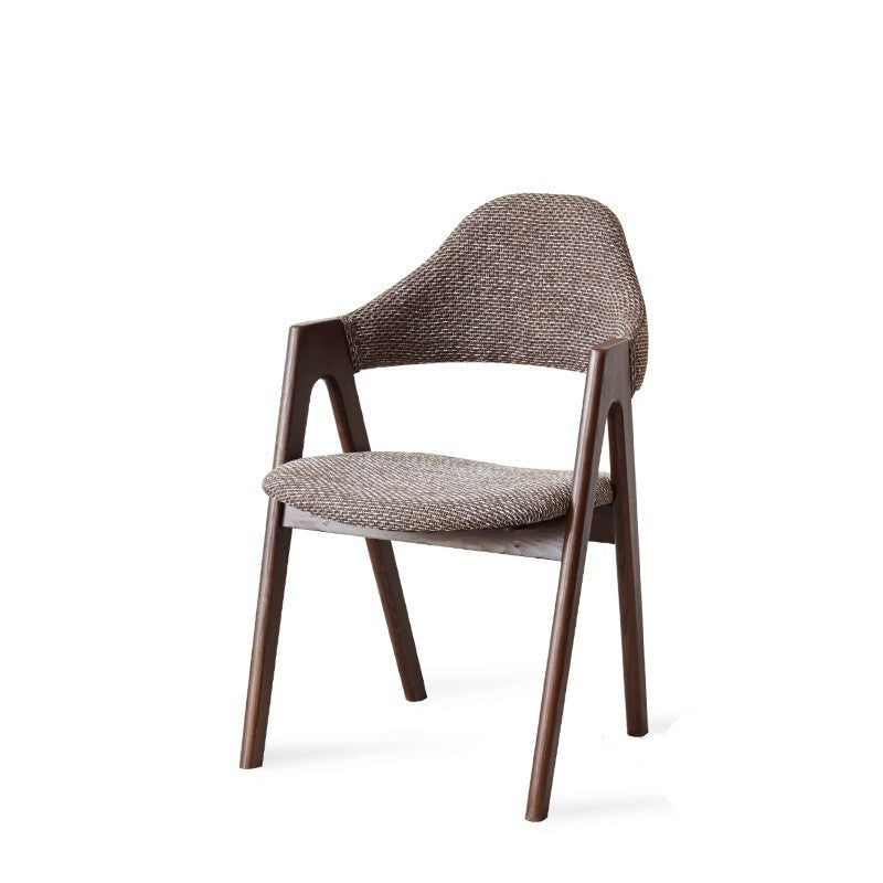 Black walnut, Ash, Oak Solid Wood Chair with soft fabric/leather back*