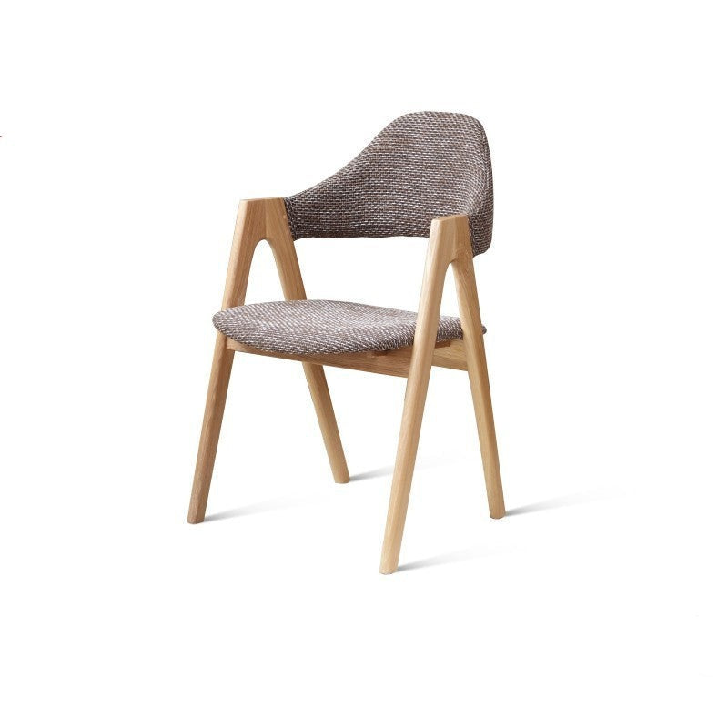 Black walnut, Ash, Oak Solid Wood Chair with soft fabric/leather back*