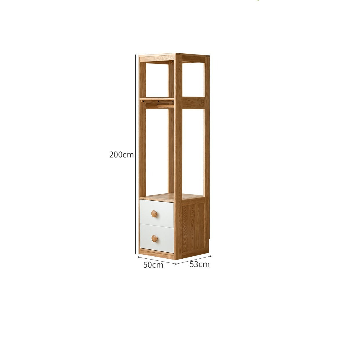 Oak Solid Wood Children's Wardrobe Combination
