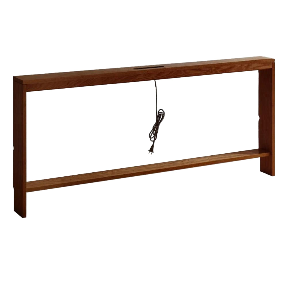 Oak Solid Wood Sofa Rear Storage Modern Wall Shelf