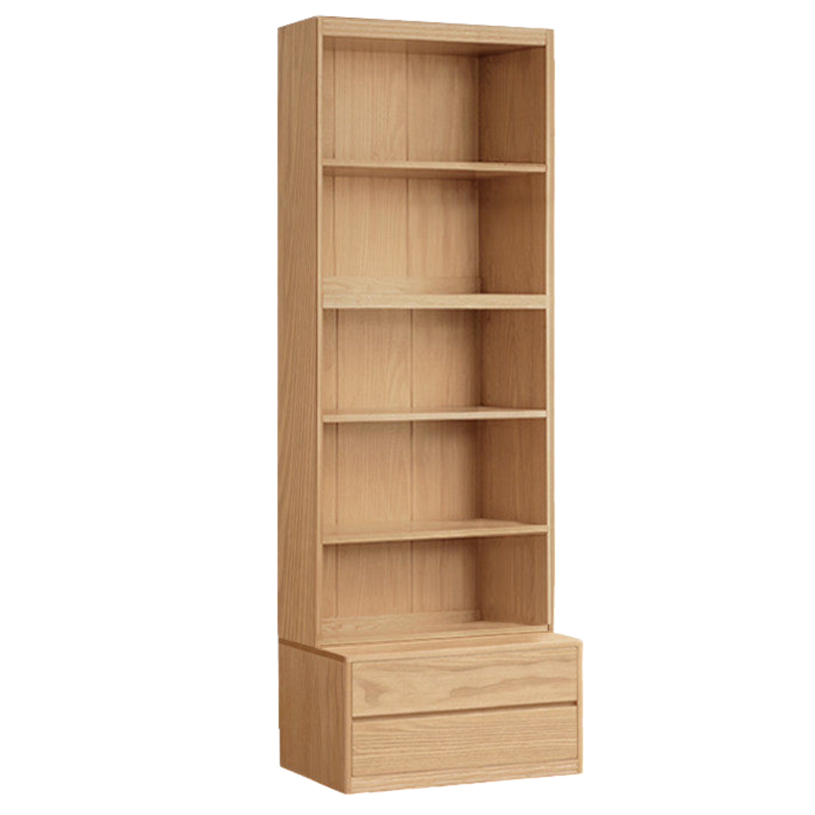 Ash, Oak Solid Wood Modern Combination Bookcase Integrated Card Seat