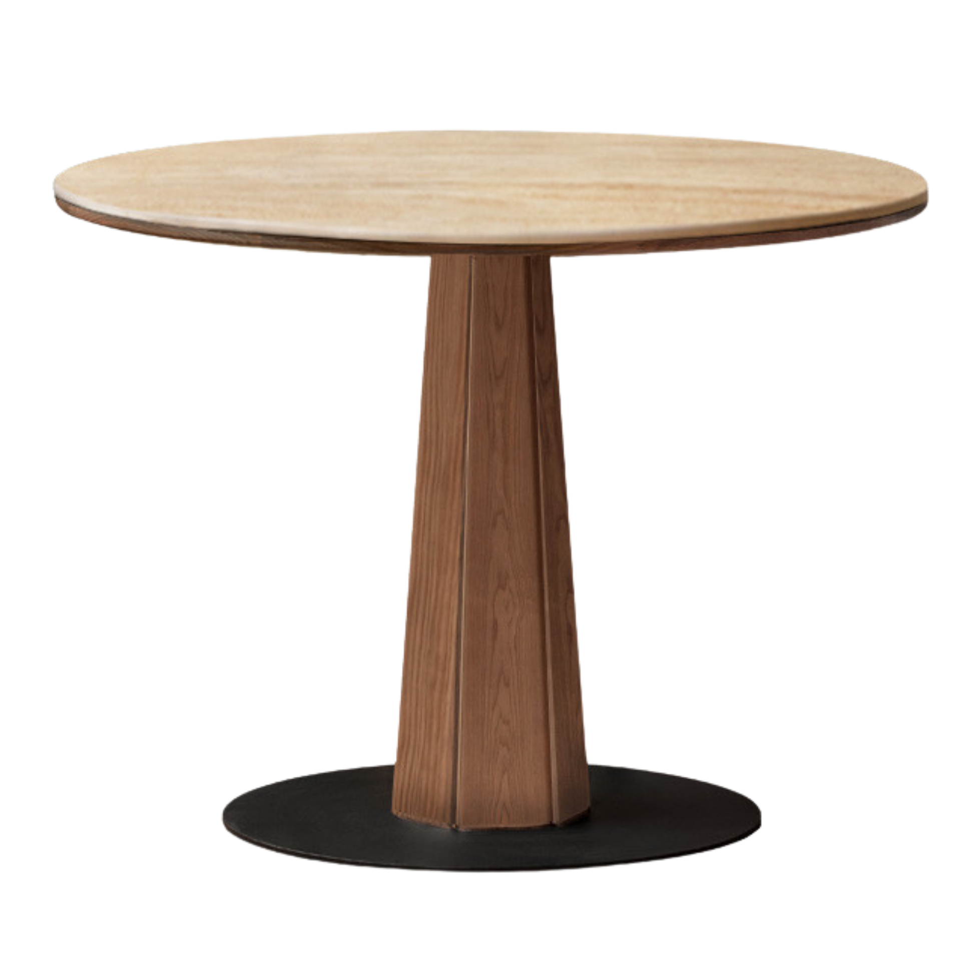 Black Walnut, Ash, Sandalwood Solid Wood Round Dining Table