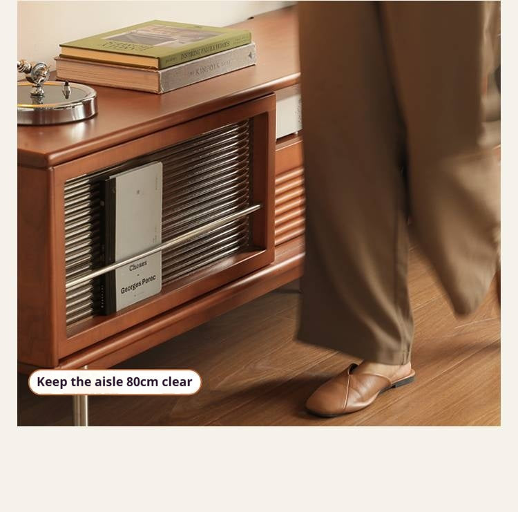 Tulipwood Solid Wood Bauhaus Style TV Cabinet