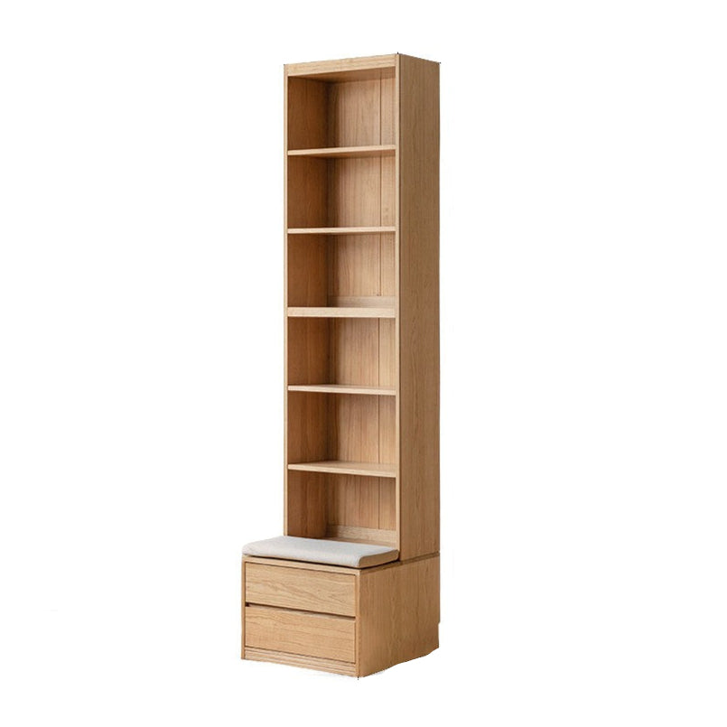 Ash, Oak Solid Wood Modern Combination Bookcase Integrated Card Seat