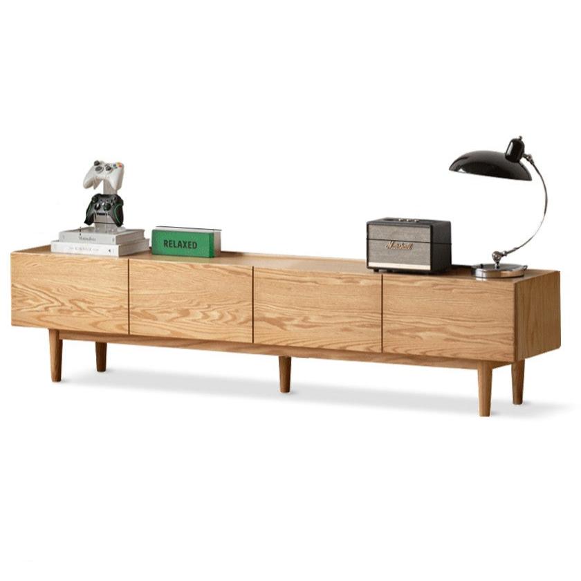 Oak Solid Wood Modern Locker Integrated TV Cabinet.