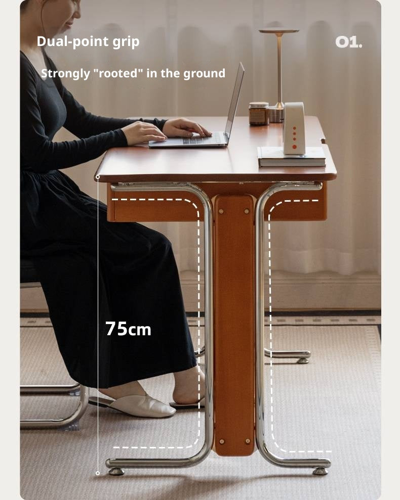 Poplar Solid Wood Bauhaus Style Office Desk