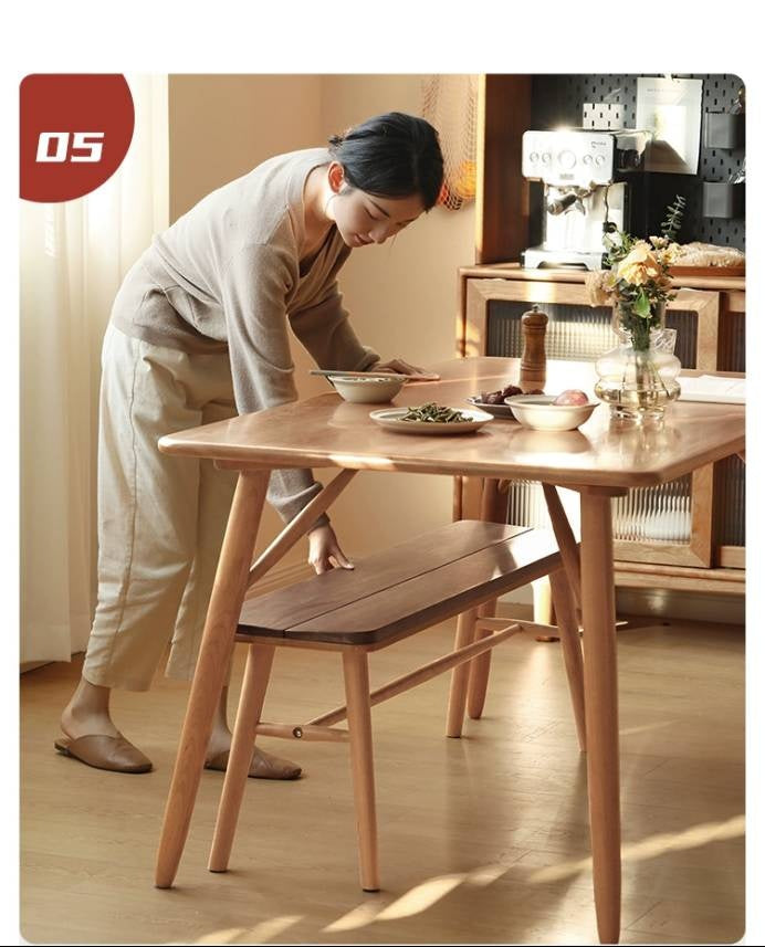 Cherry Solid Wood Long Bench