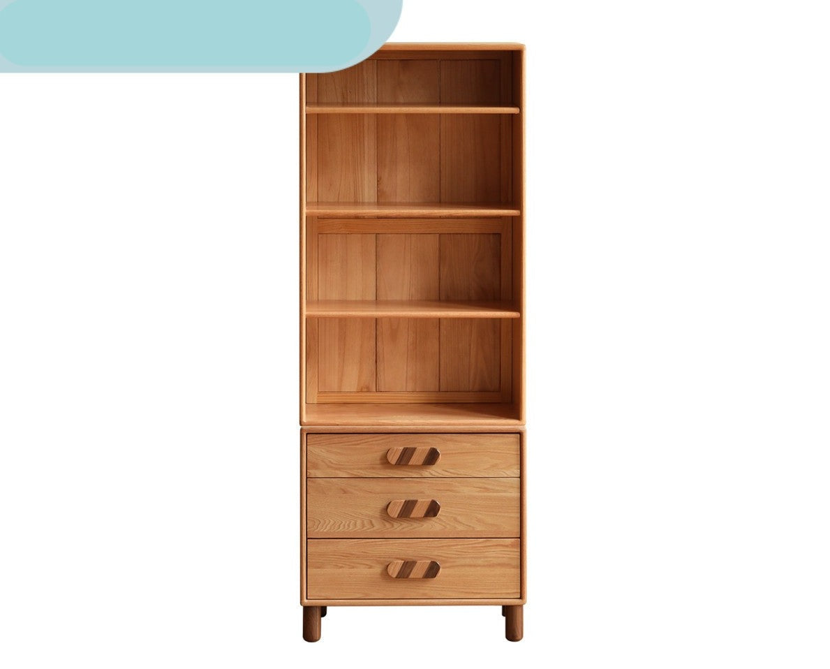 Oak solid wood wardrobe bookcase free combination "