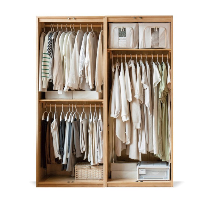 Oak Solid Wood Modern Wardrobe Free Combination.