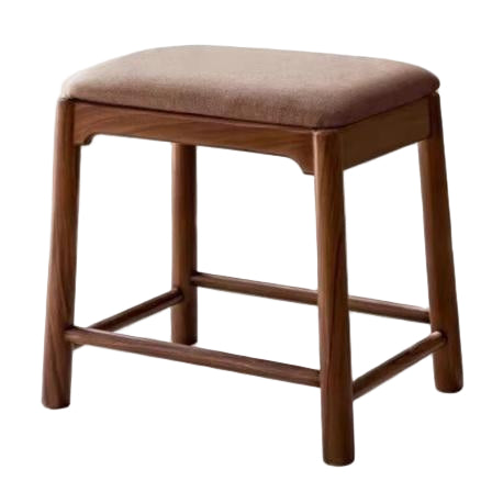 Black Walnut, Oak Solid Wood Retro Soft Makeup Stool