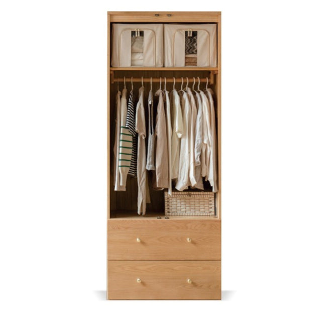 Oak Solid Wood Modern Wardrobe Free Combination.