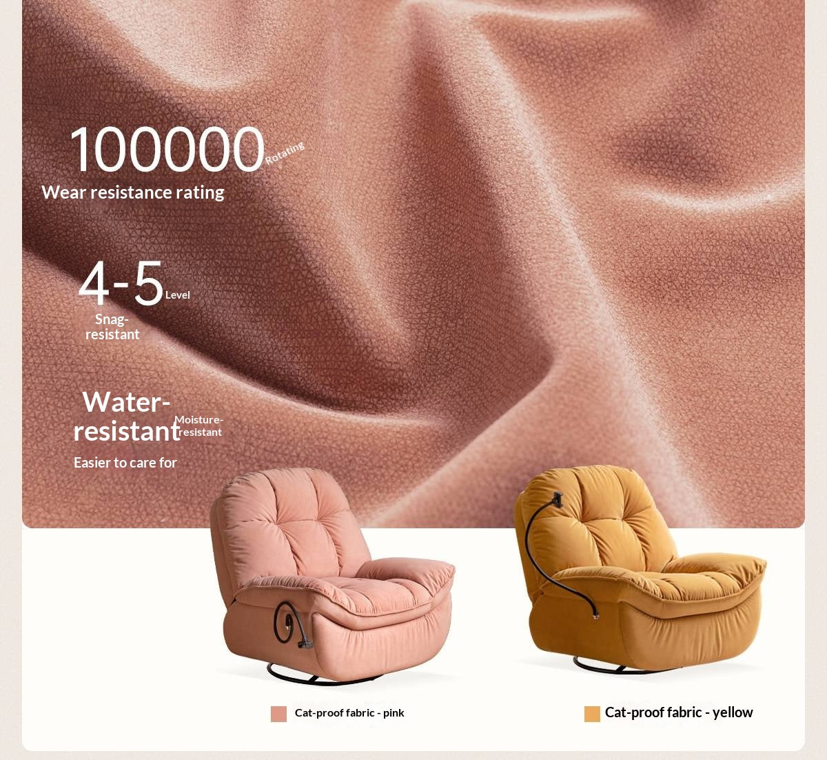 Recliner Modern Casual Single Chair 240° rotation