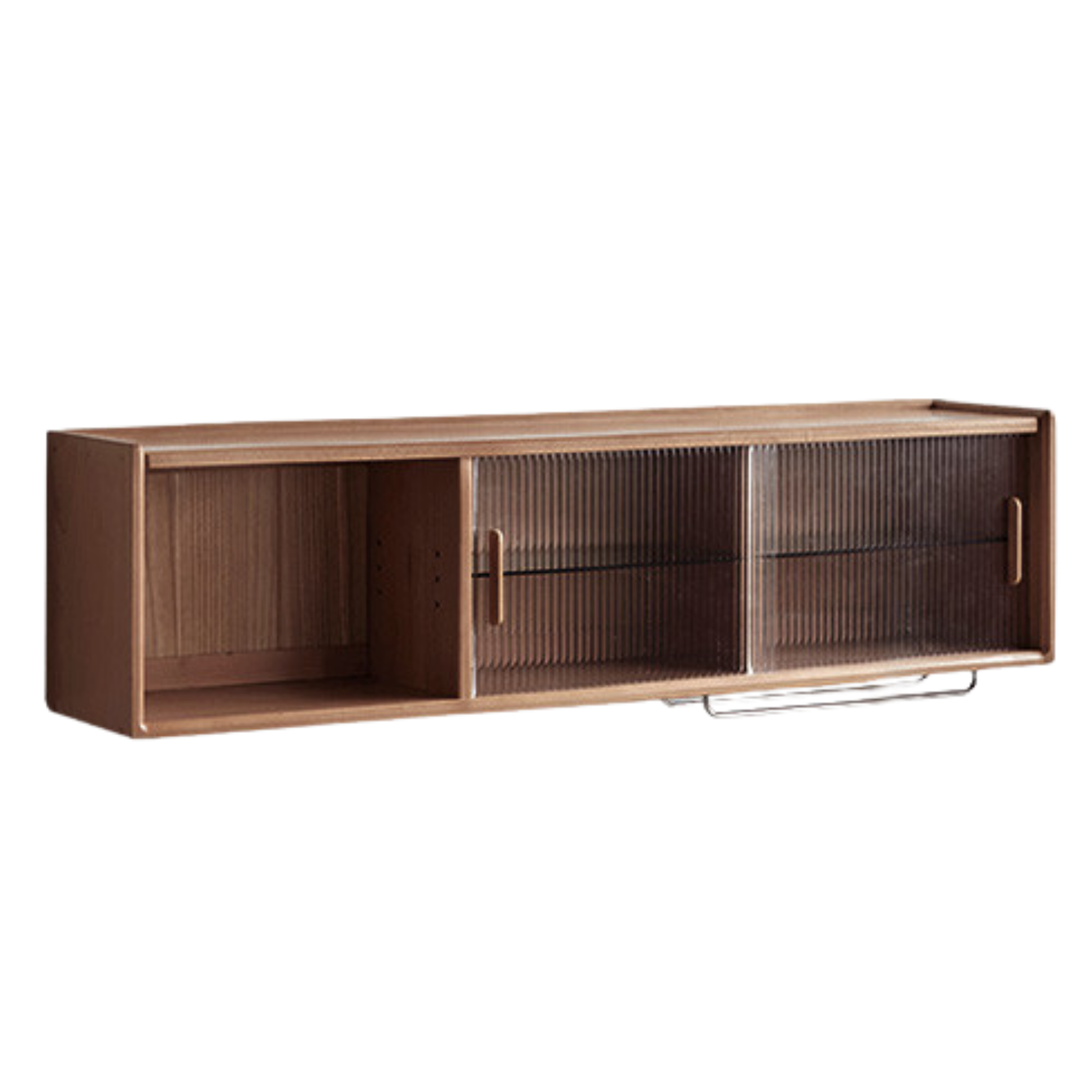 Oak Solid Wood, Solid RubberWood Wall-Mounted Sideboard Cabinet Locker