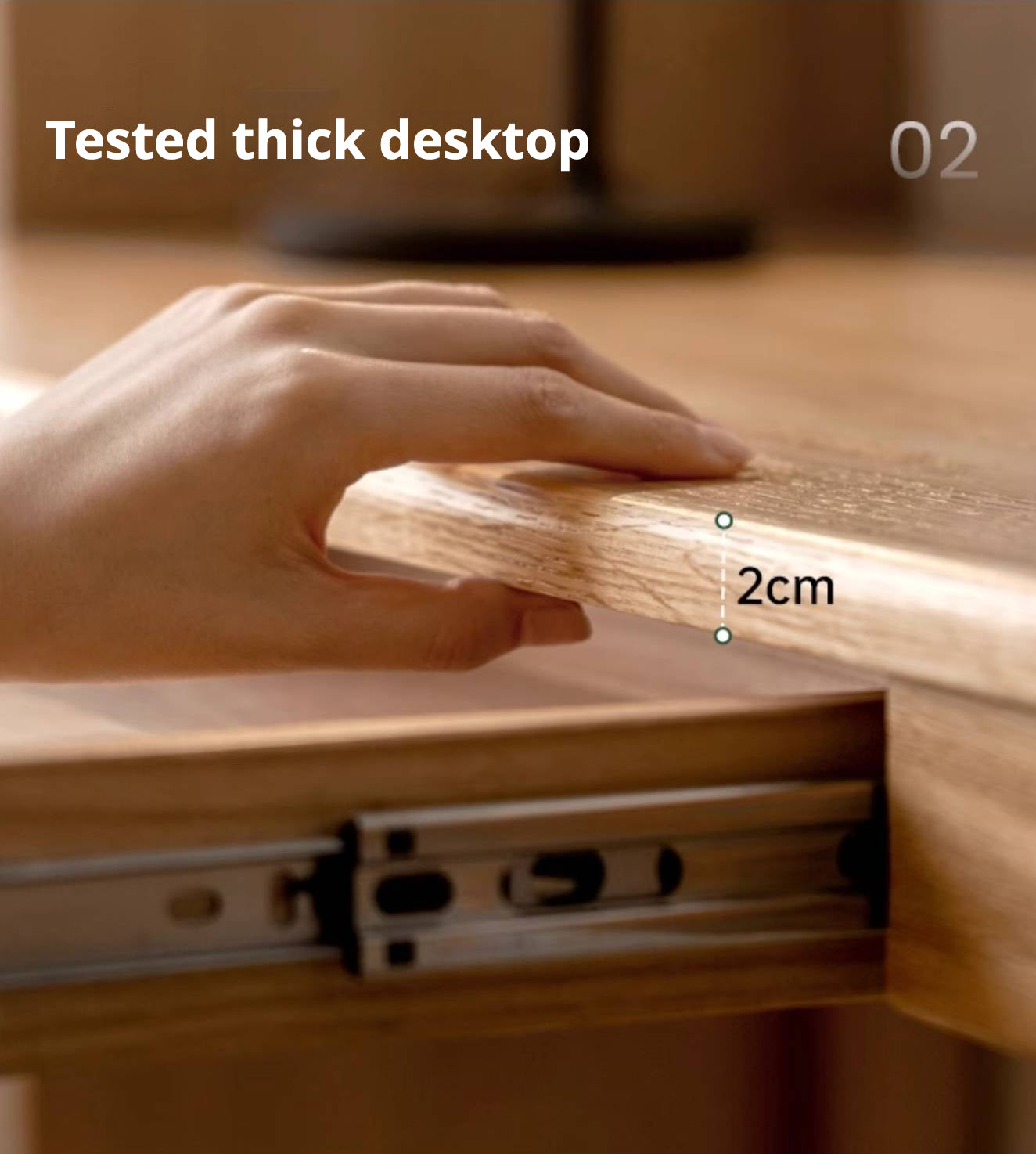 Oak Solid Wood Office Nordic Desk